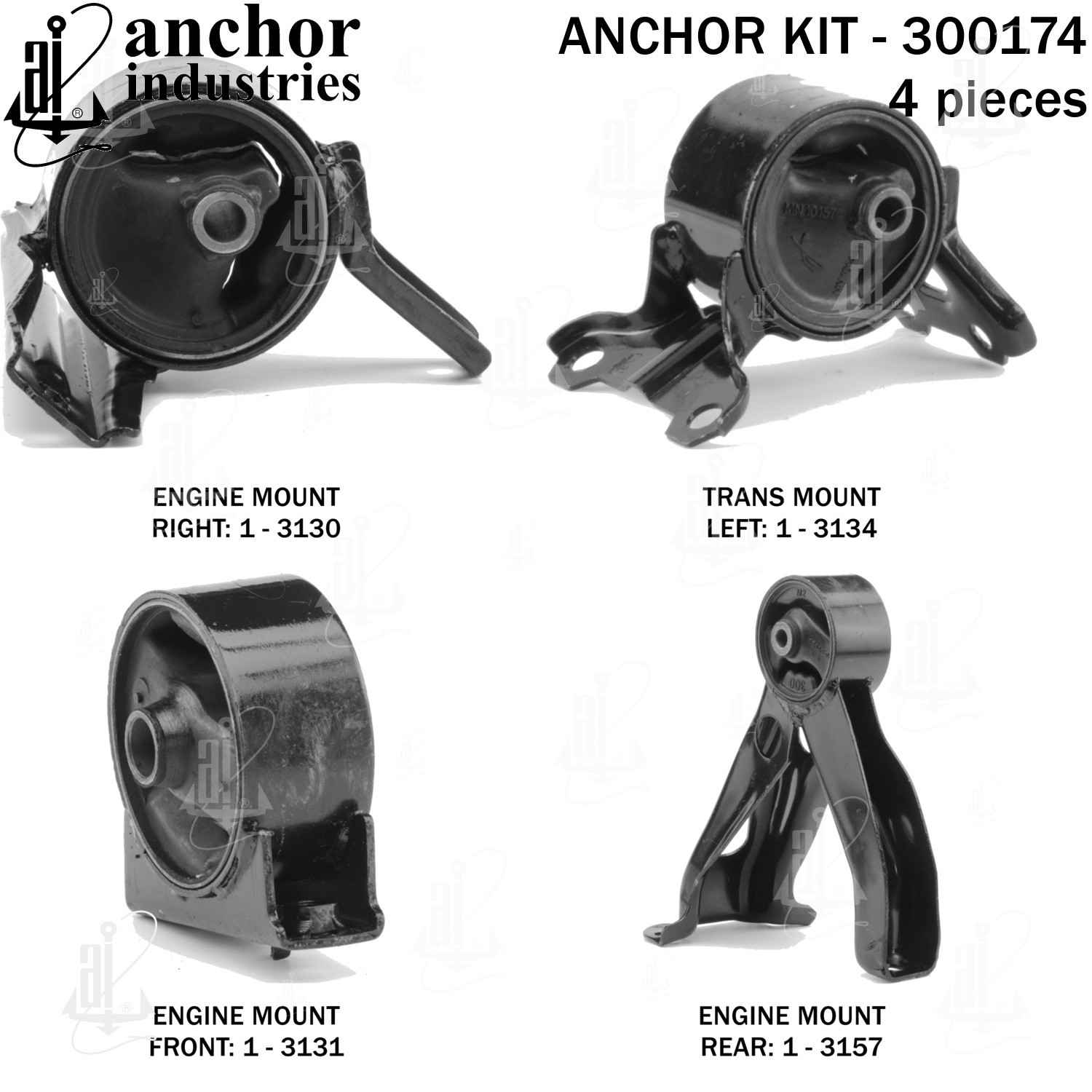 Left View of Engine Mount Kit ANCHOR 300174