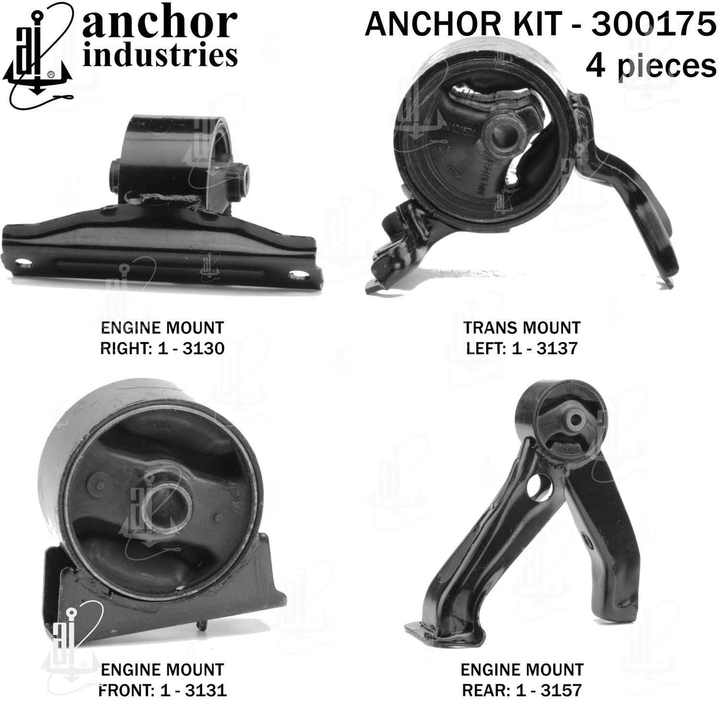 Front View of Engine Mount Kit ANCHOR 300175