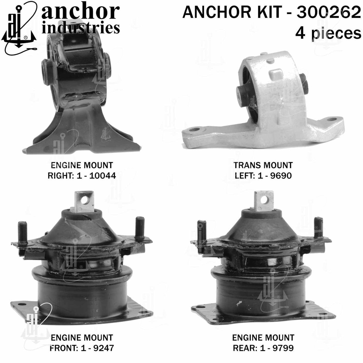 Back View of Engine Mount Kit ANCHOR 300262