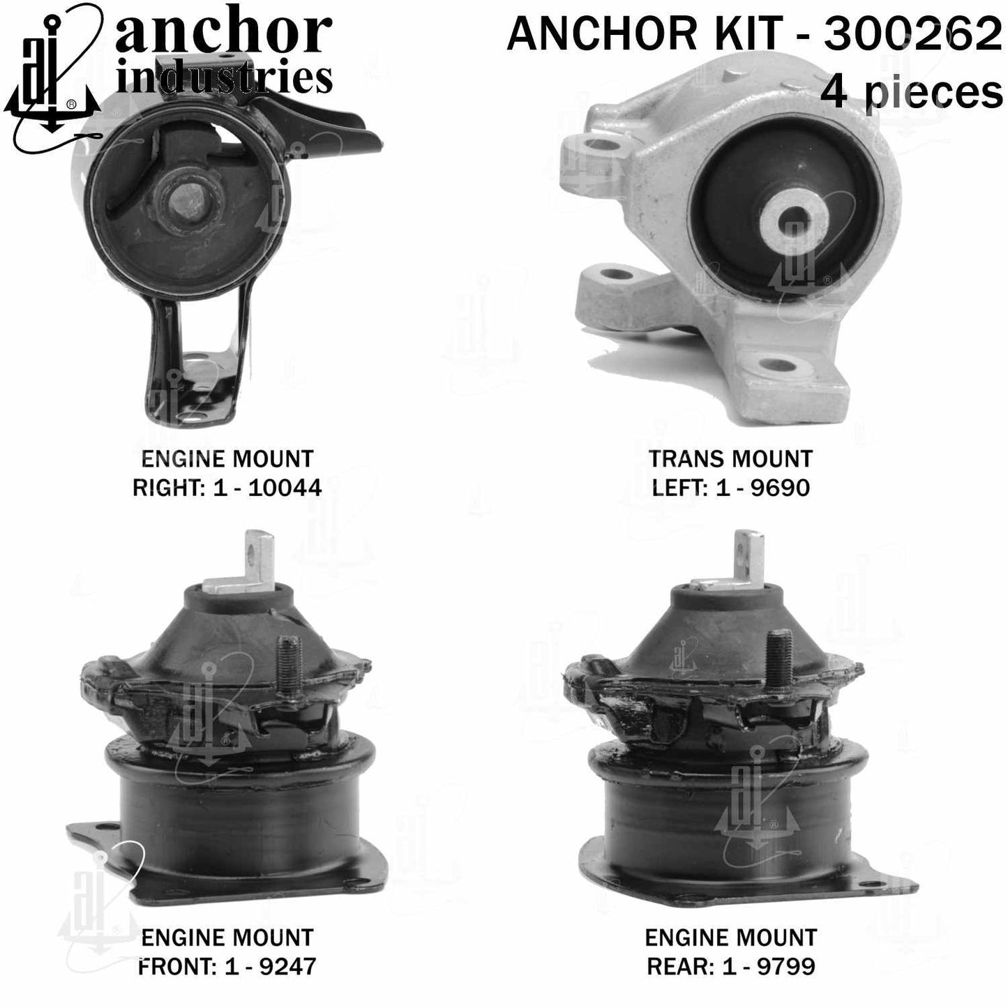 Left View of Engine Mount Kit ANCHOR 300262