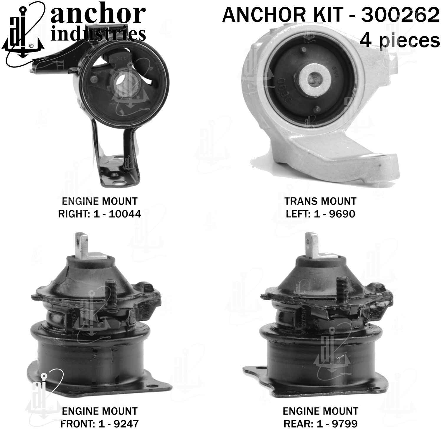 Right View of Engine Mount Kit ANCHOR 300262