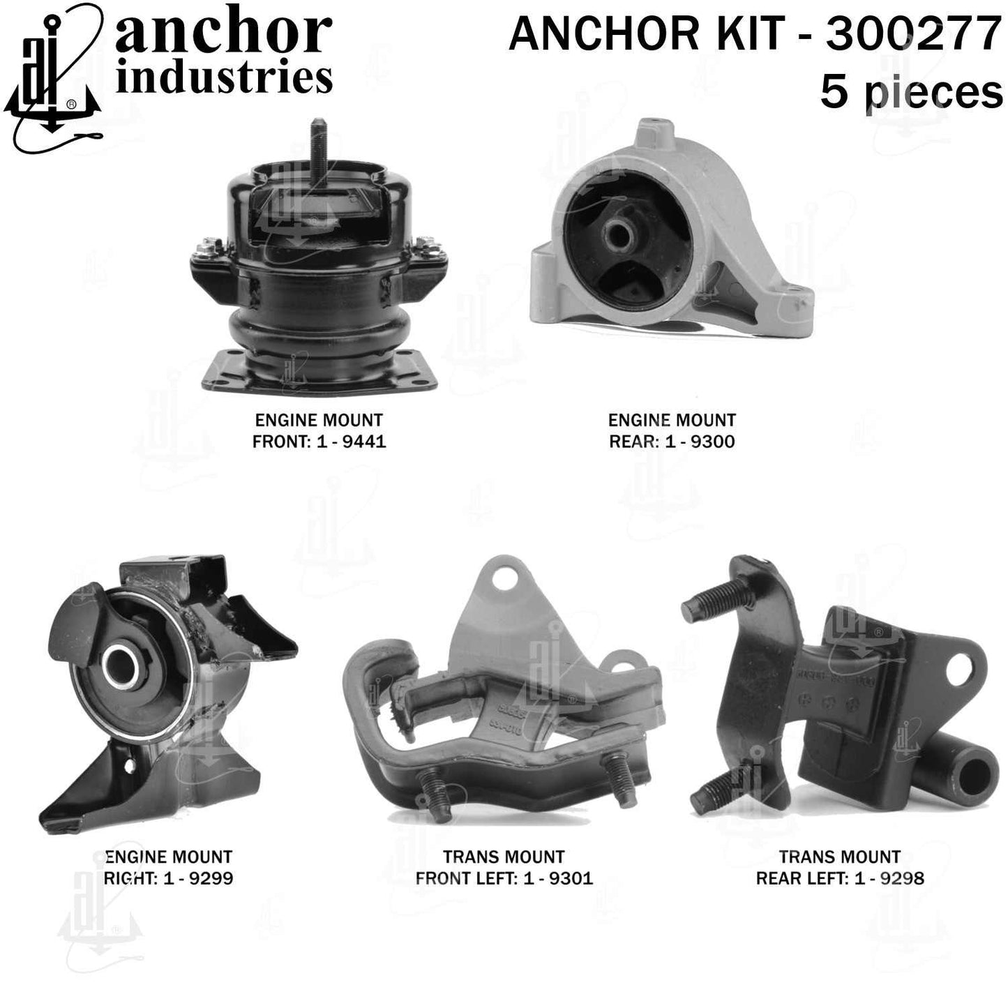 Front View of Engine Mount Kit ANCHOR 300277