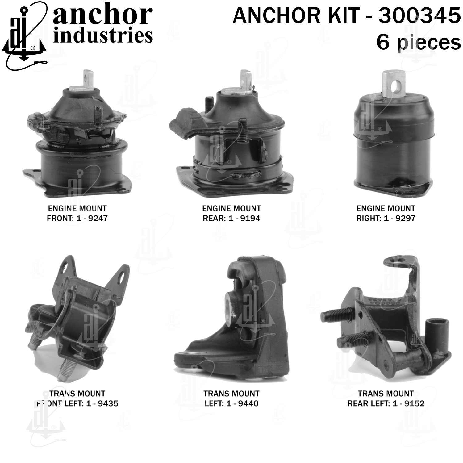 Left View of Engine Mount Kit ANCHOR 300345