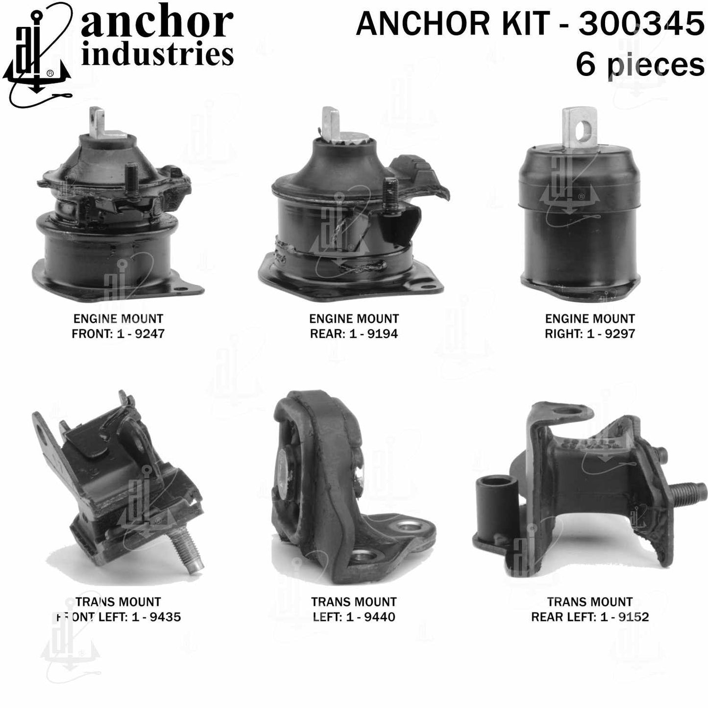 Right View of Engine Mount Kit ANCHOR 300345