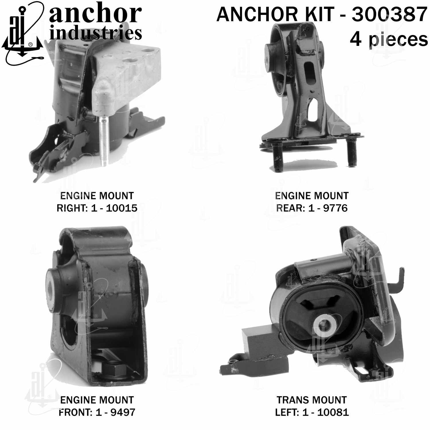 Left View of Engine Mount Kit ANCHOR 300387