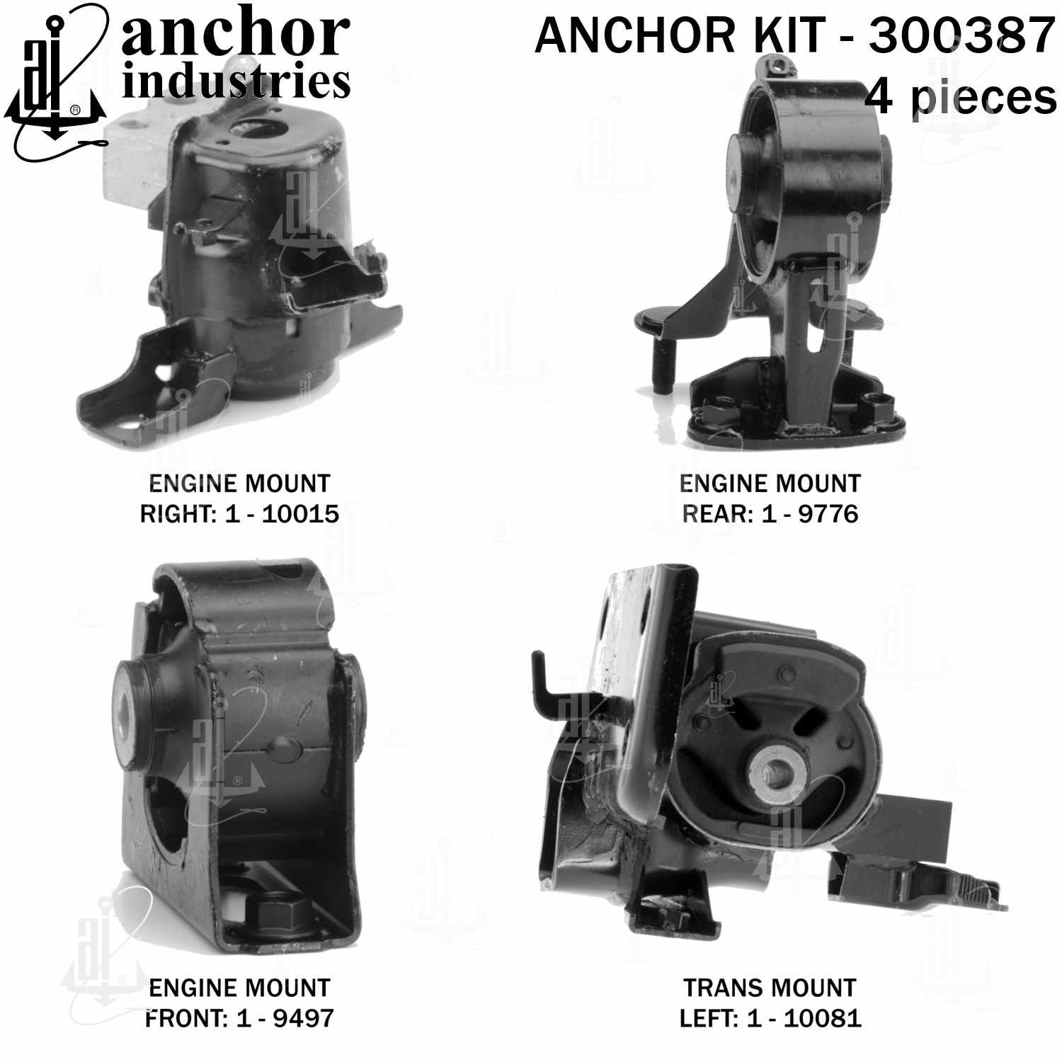 Right View of Engine Mount Kit ANCHOR 300387