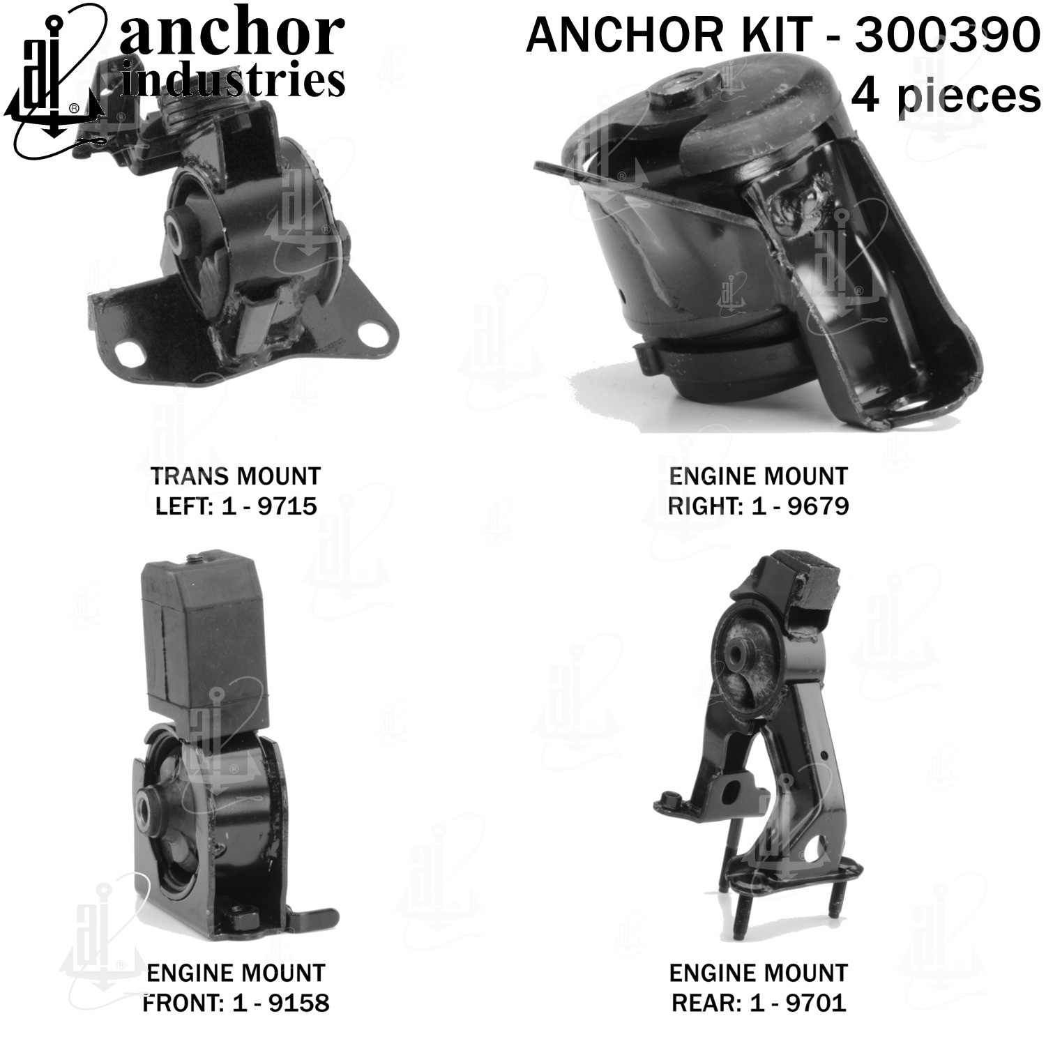 Left View of Engine Mount Kit ANCHOR 300390