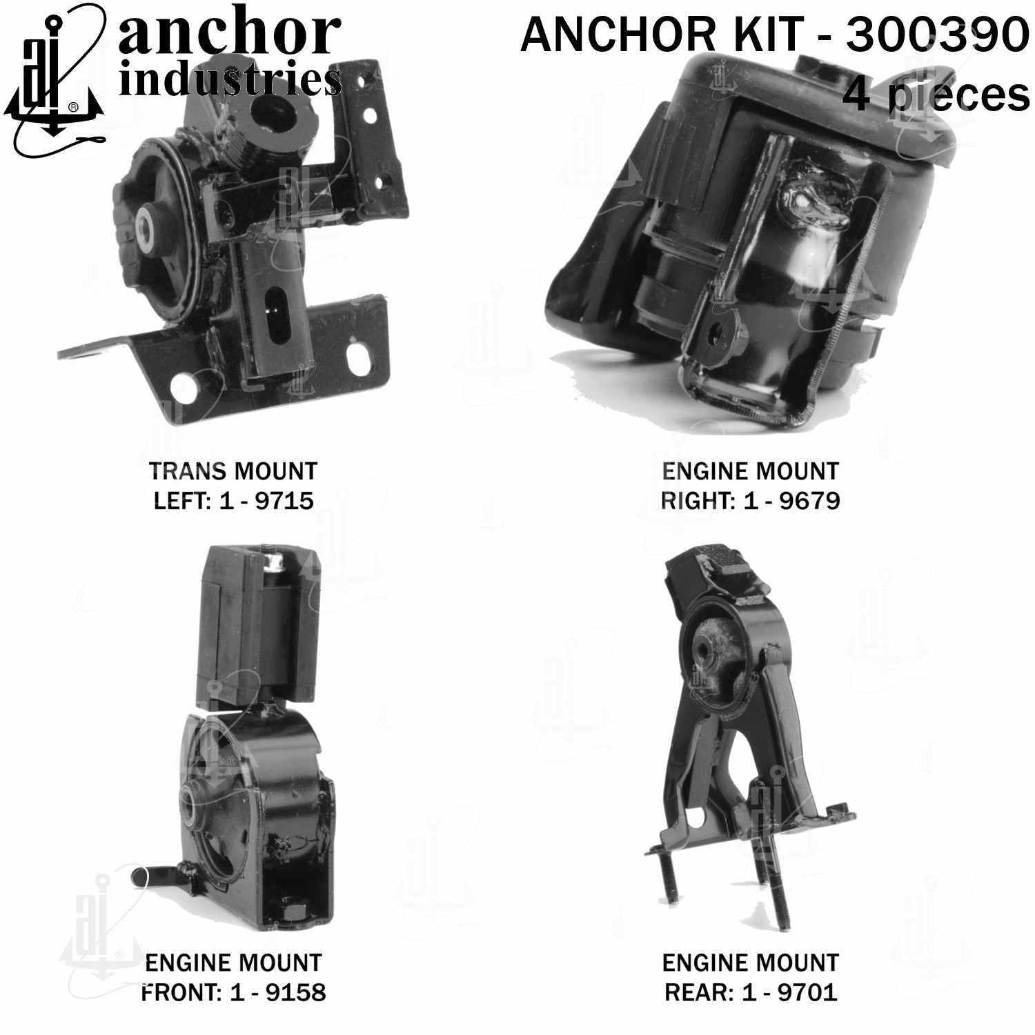 Right View of Engine Mount Kit ANCHOR 300390