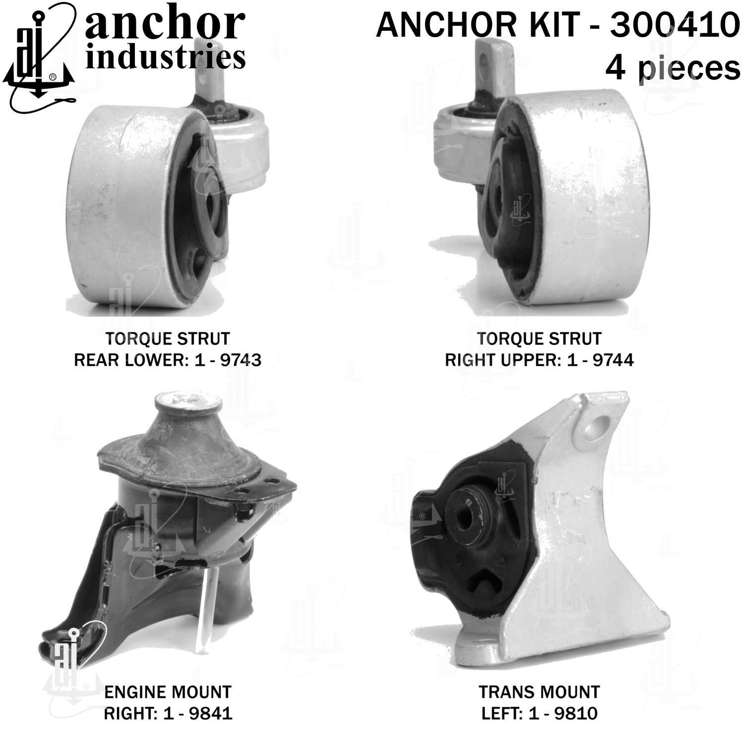 Left View of Engine Mount Kit ANCHOR 300410