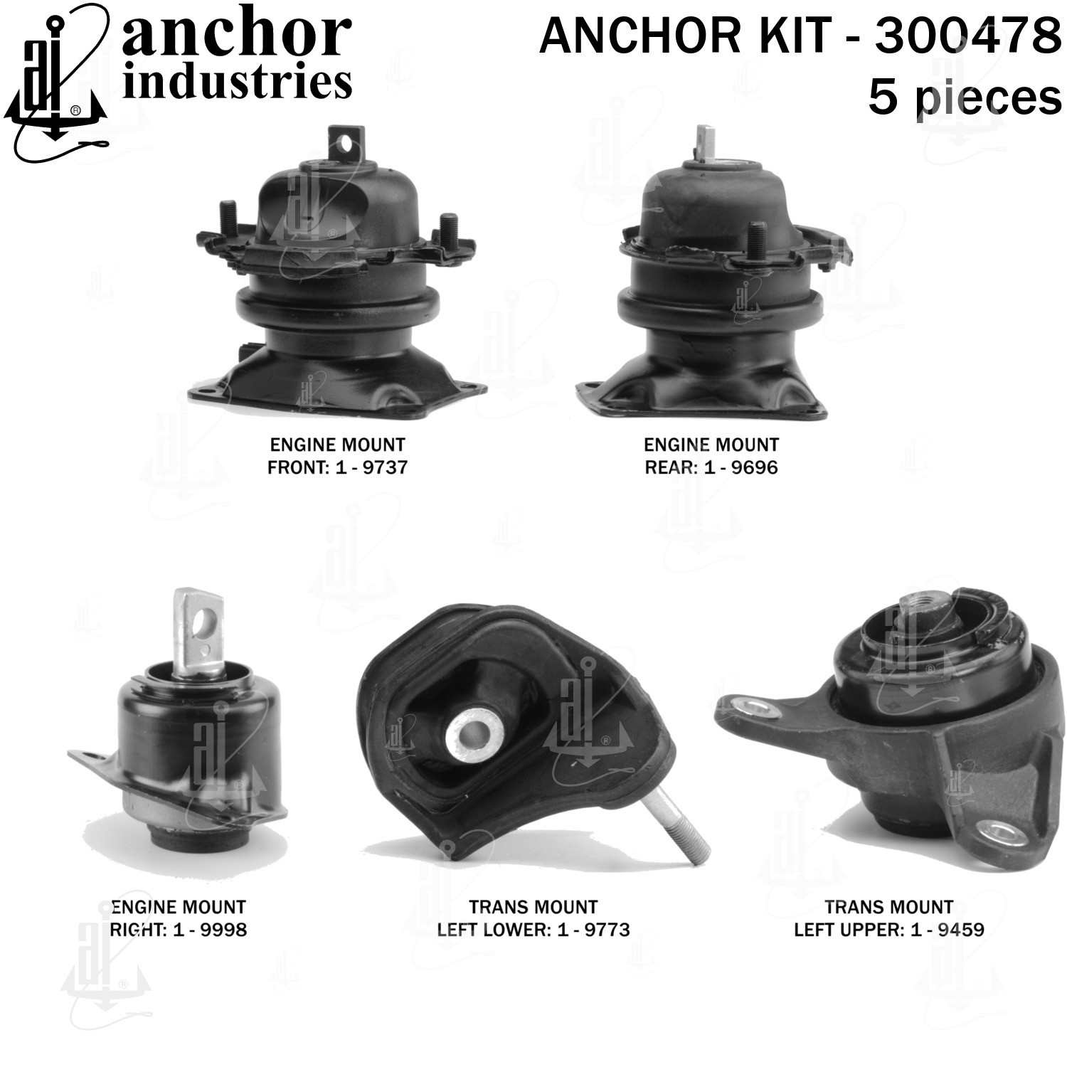 Left View of Engine Mount Kit ANCHOR 300478