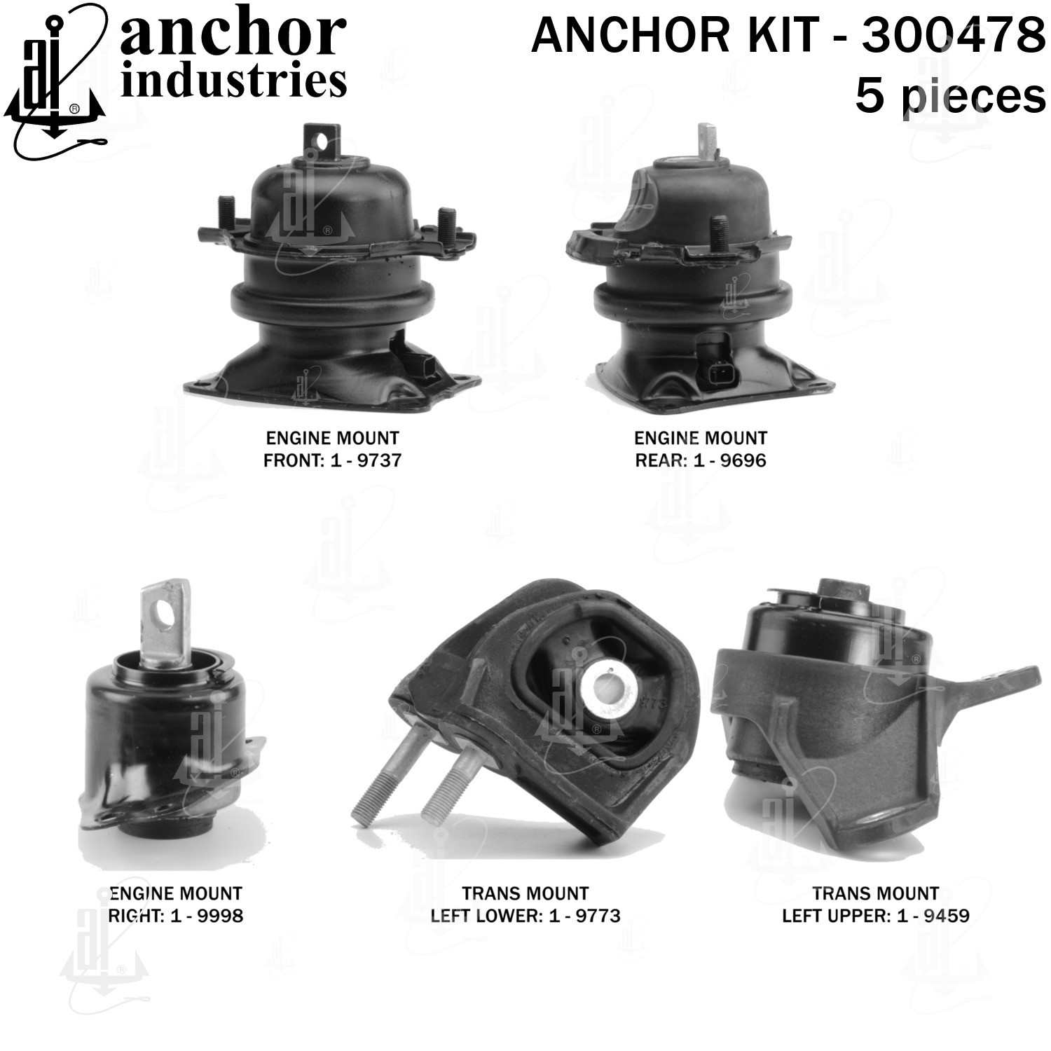 Right View of Engine Mount Kit ANCHOR 300478