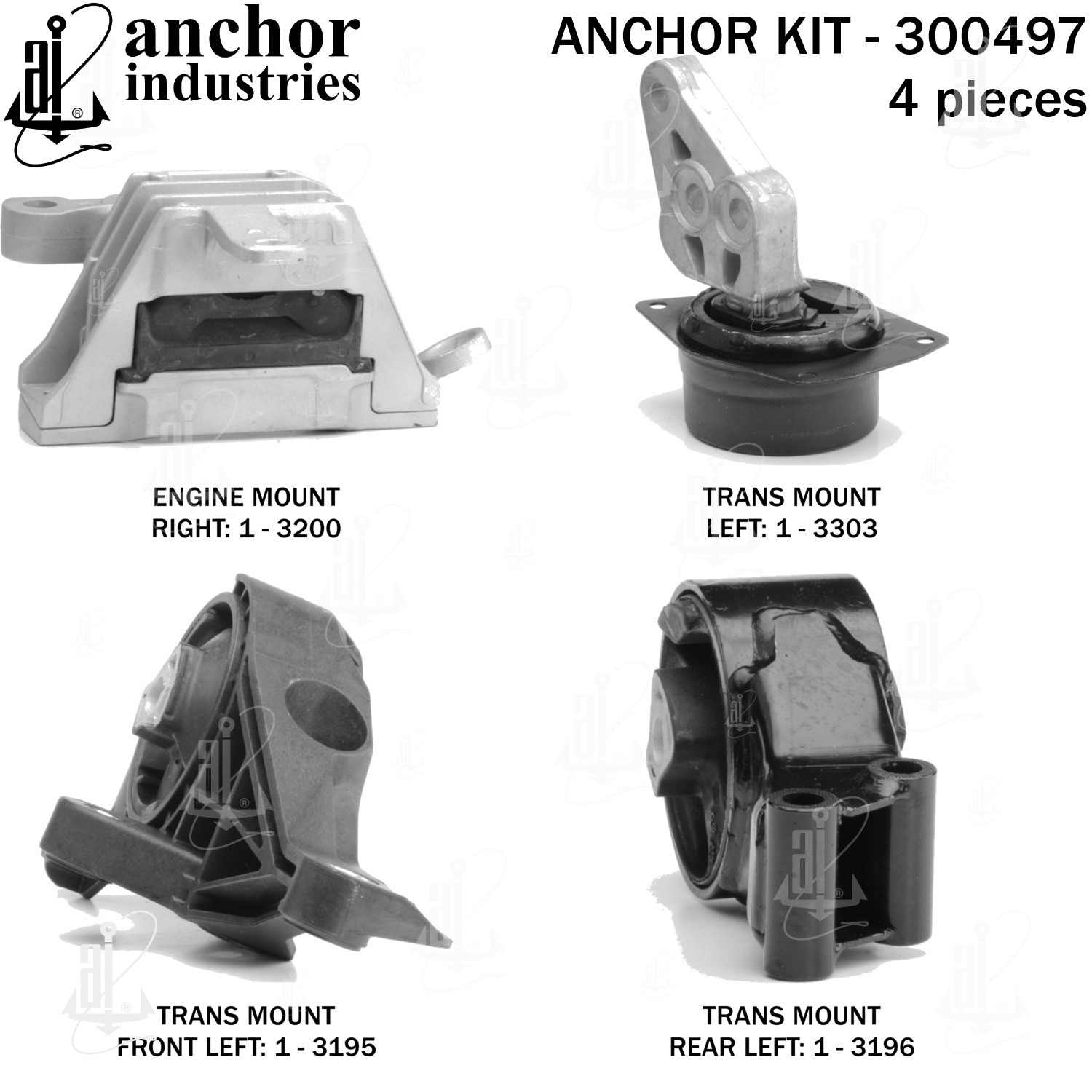 Left View of Engine Mount Kit ANCHOR 300497