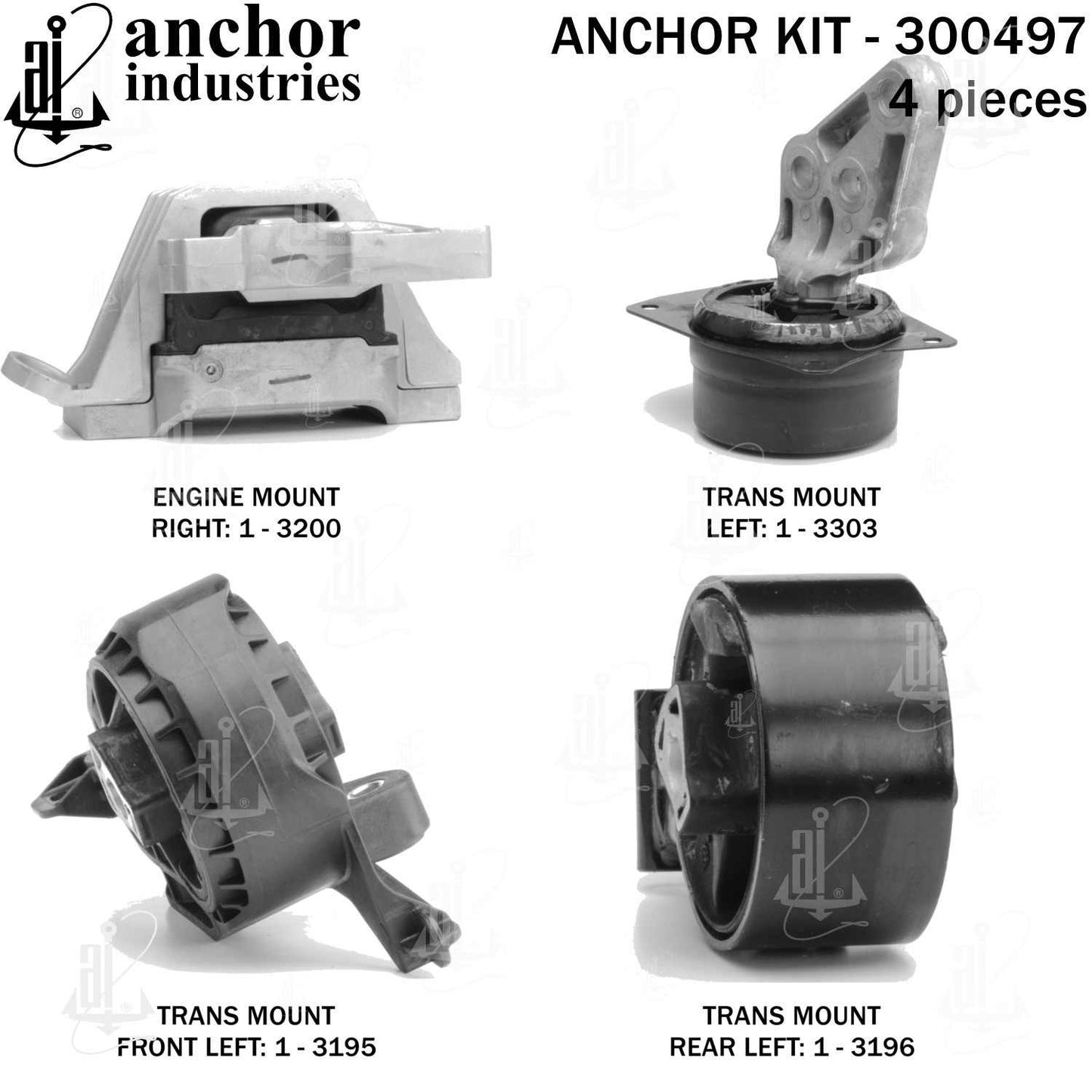 Right View of Engine Mount Kit ANCHOR 300497