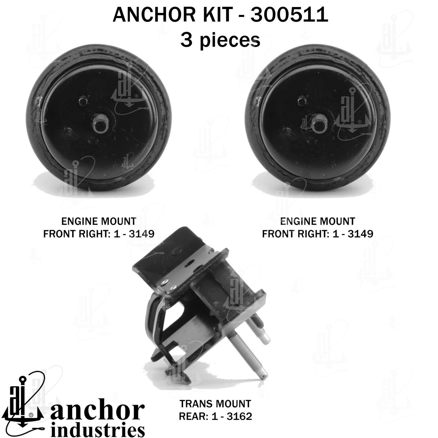 Left View of Engine Mount Kit ANCHOR 300511