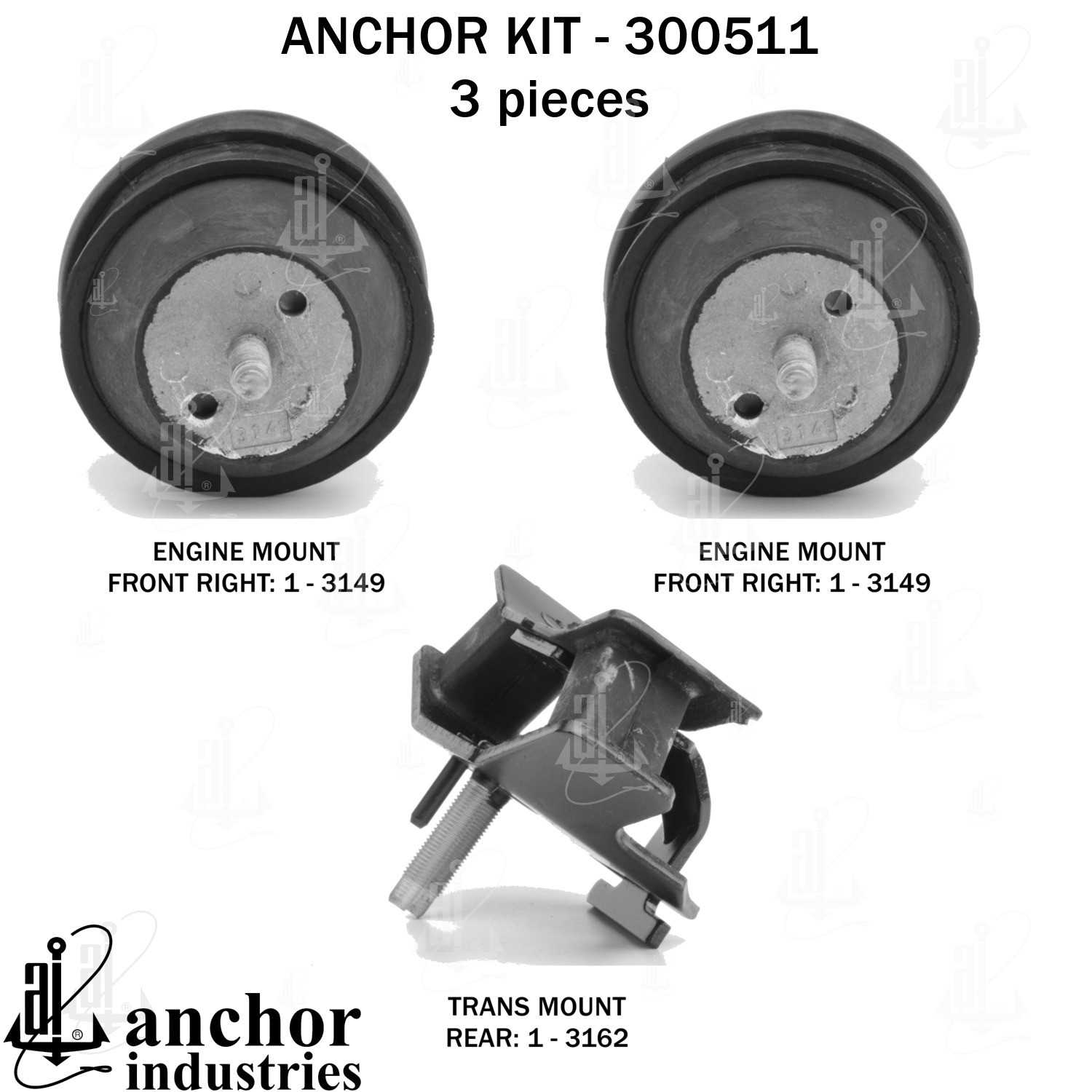 Right View of Engine Mount Kit ANCHOR 300511