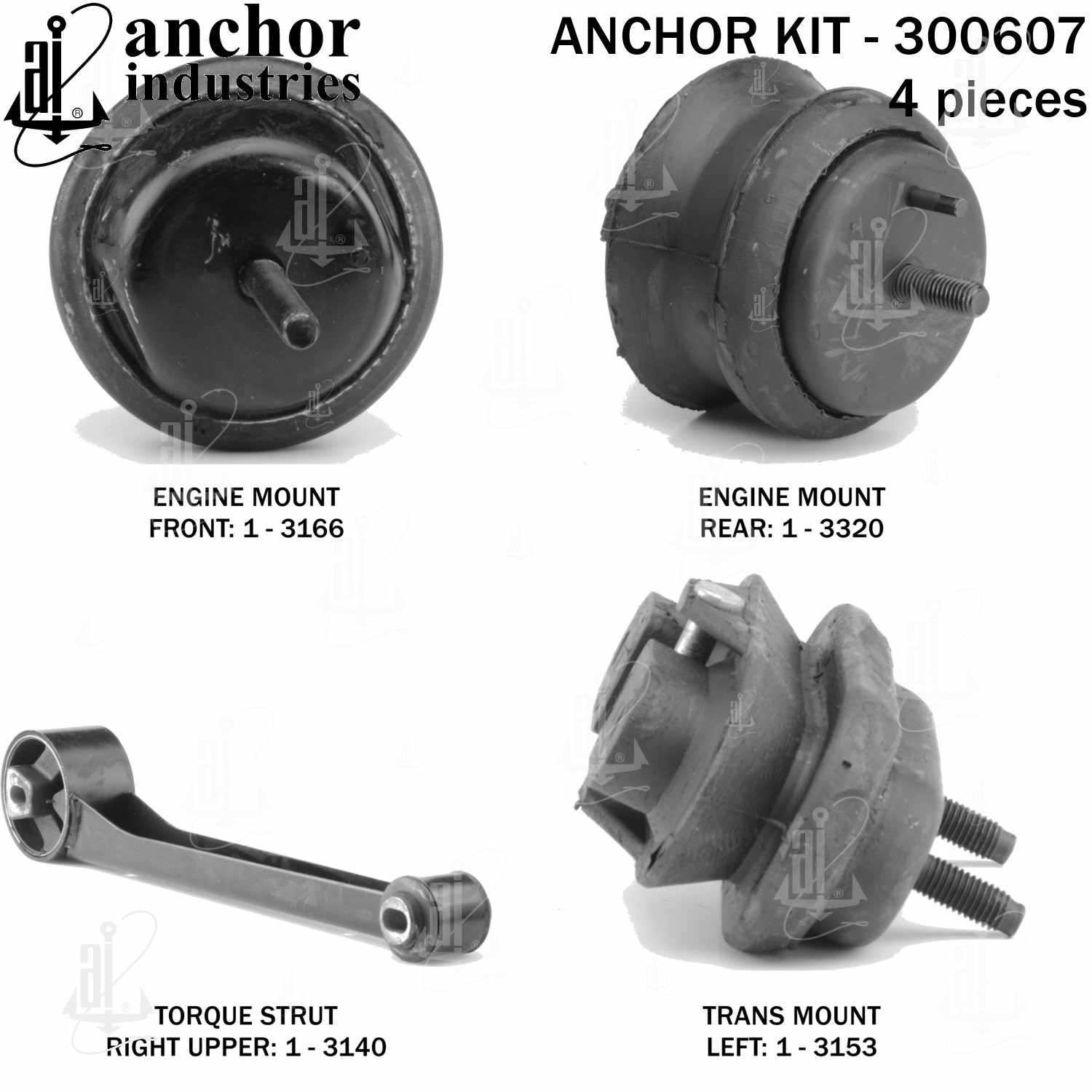 Left View of Engine Mount Kit ANCHOR 300607