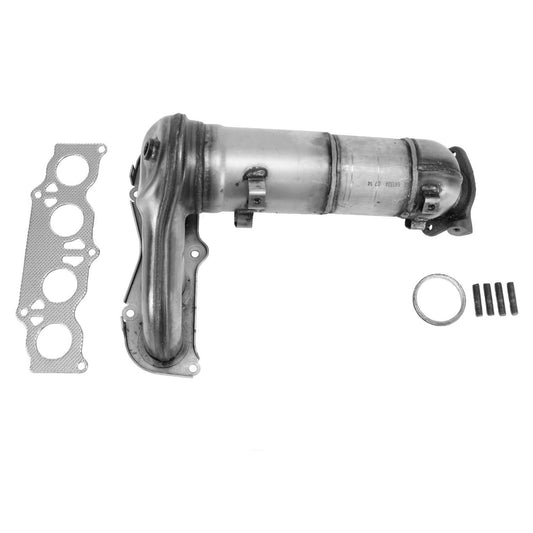 Top View of Front Catalytic Converter with Integrated Exhaust Manifold AP 641304