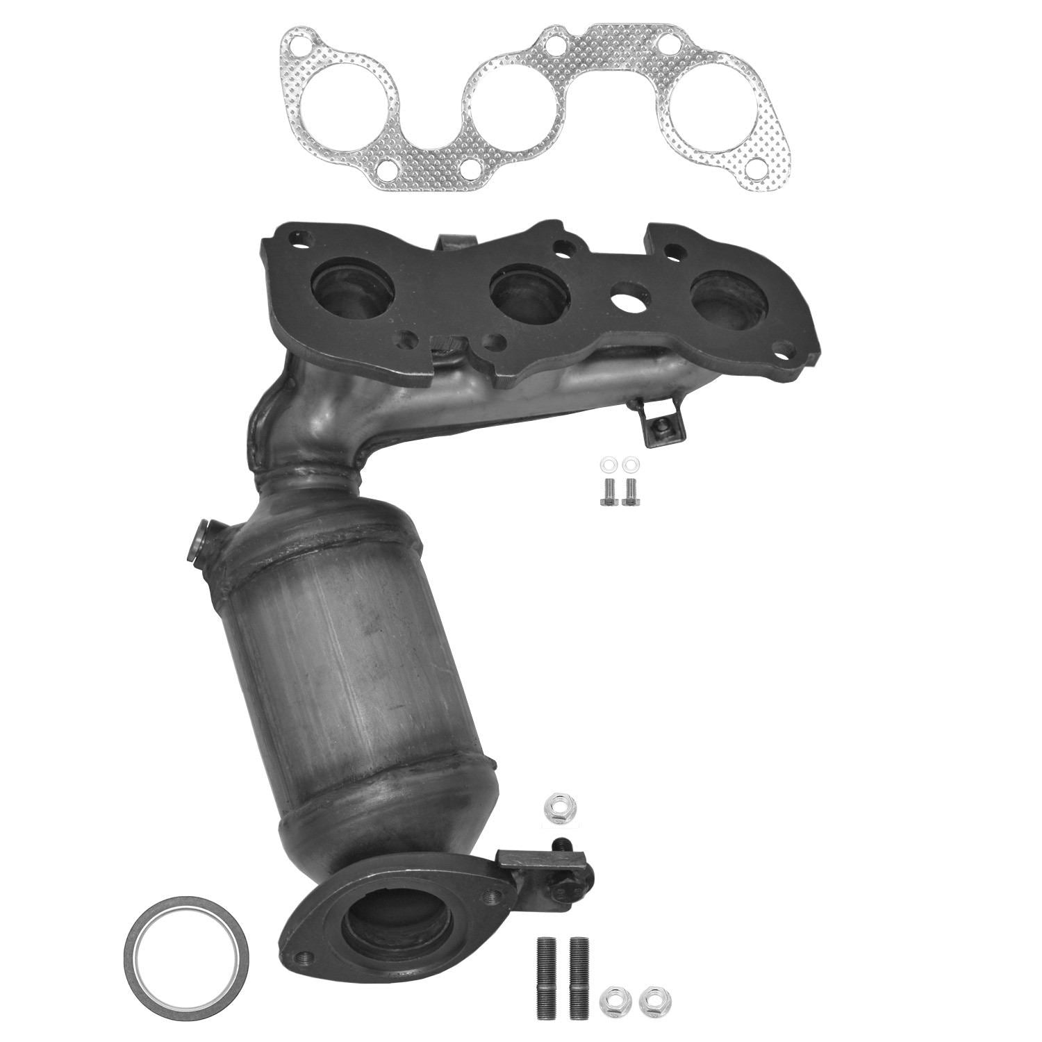 Kit View of Front Left Catalytic Converter with Integrated Exhaust Manifold AP 641525