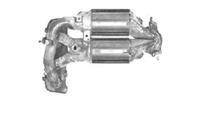 Front View of Catalytic Converter with Integrated Exhaust Manifold AP 642277