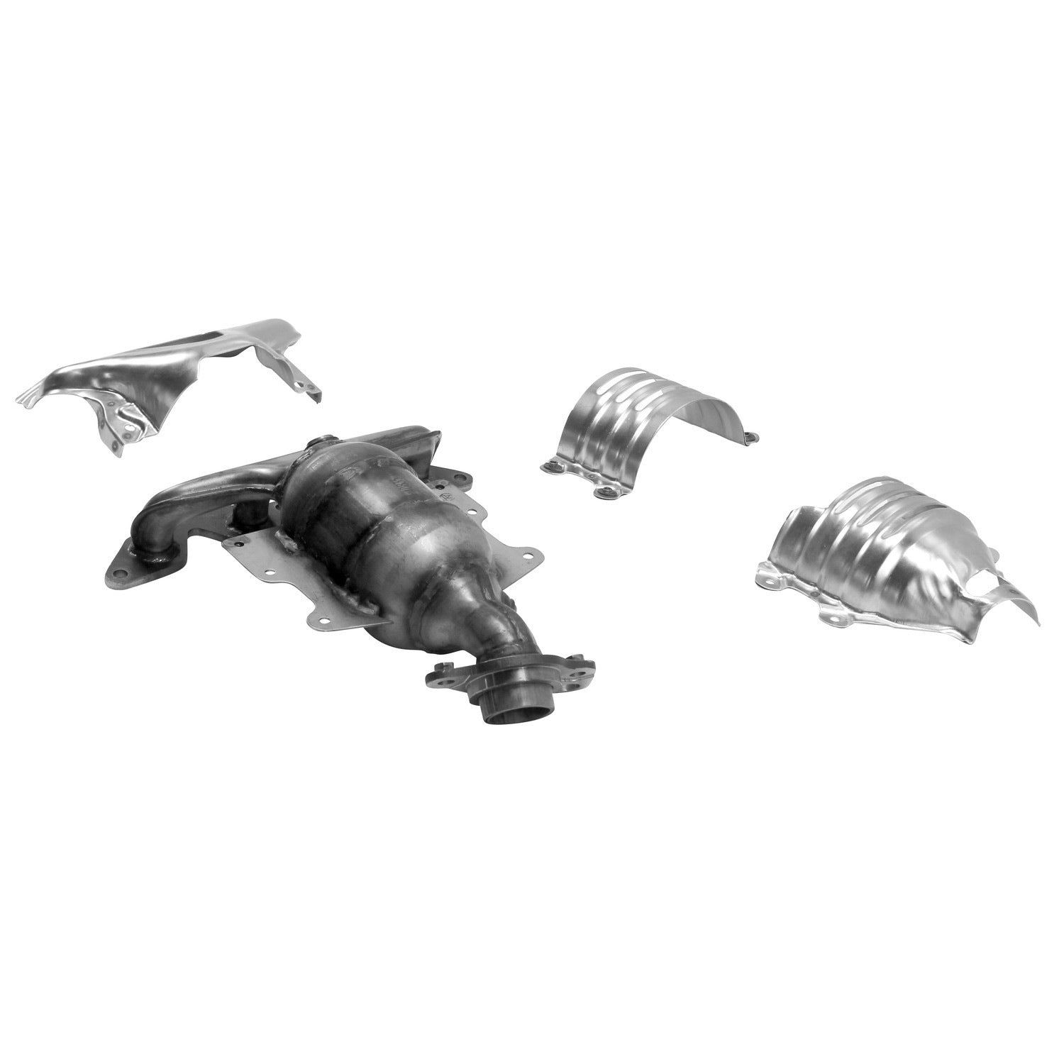 Back View of Catalytic Converter with Integrated Exhaust Manifold AP 642281