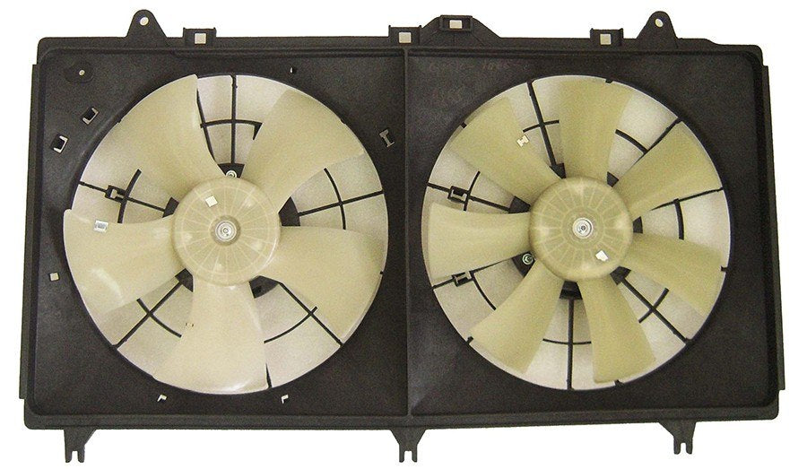 Front View of Dual Radiator and Condenser Fan Assembly APDI 6010061