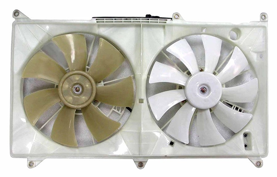 Front View of Dual Radiator and Condenser Fan Assembly APDI 6010098