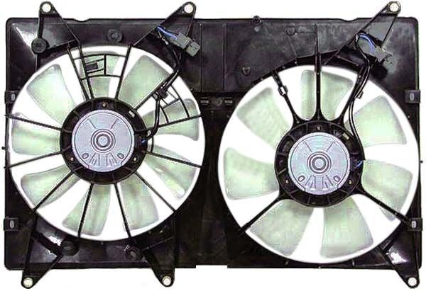 Front View of Dual Radiator and Condenser Fan Assembly APDI 6034520