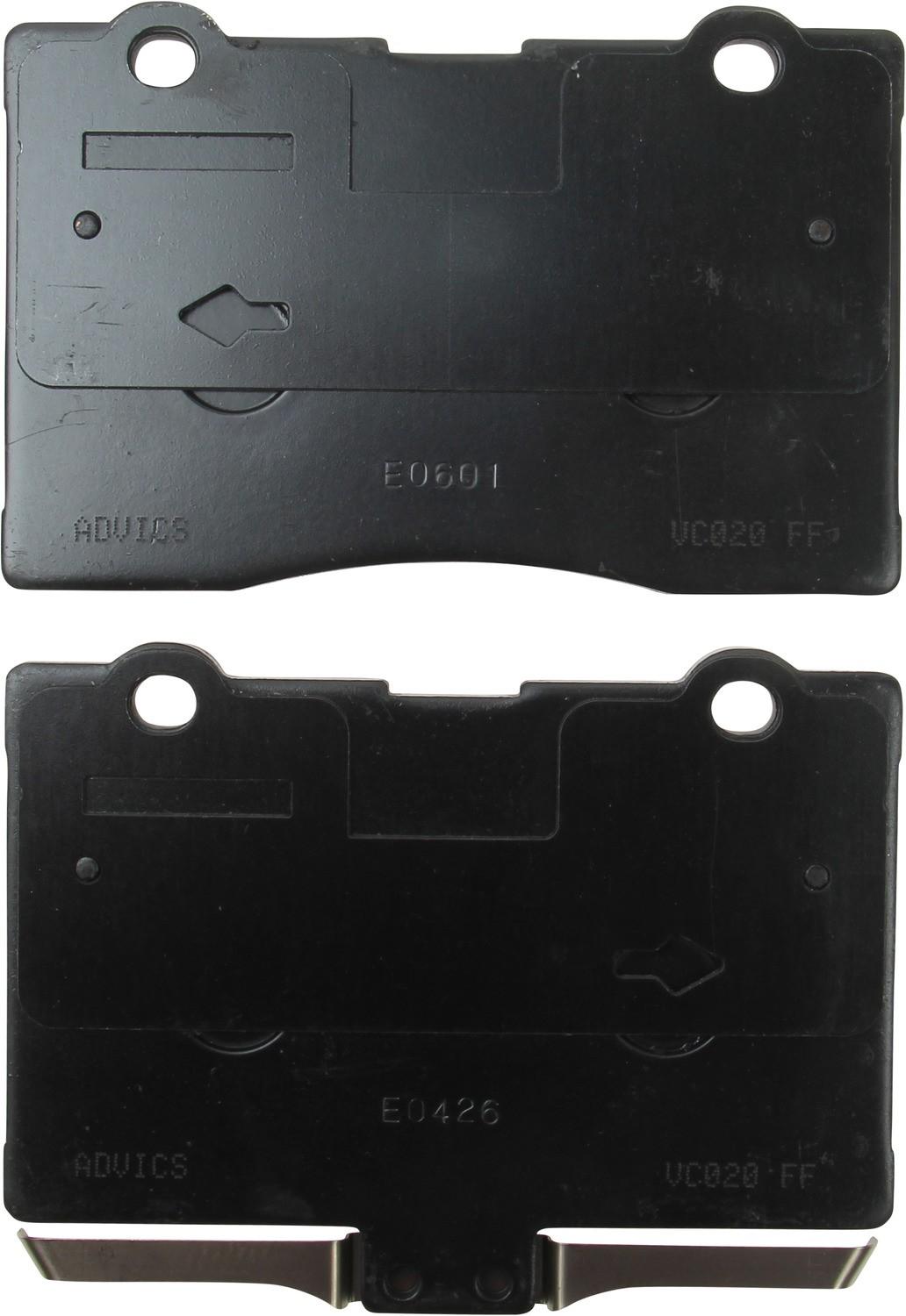 Back View of Front Disc Brake Pad Set ADVICS AD1091