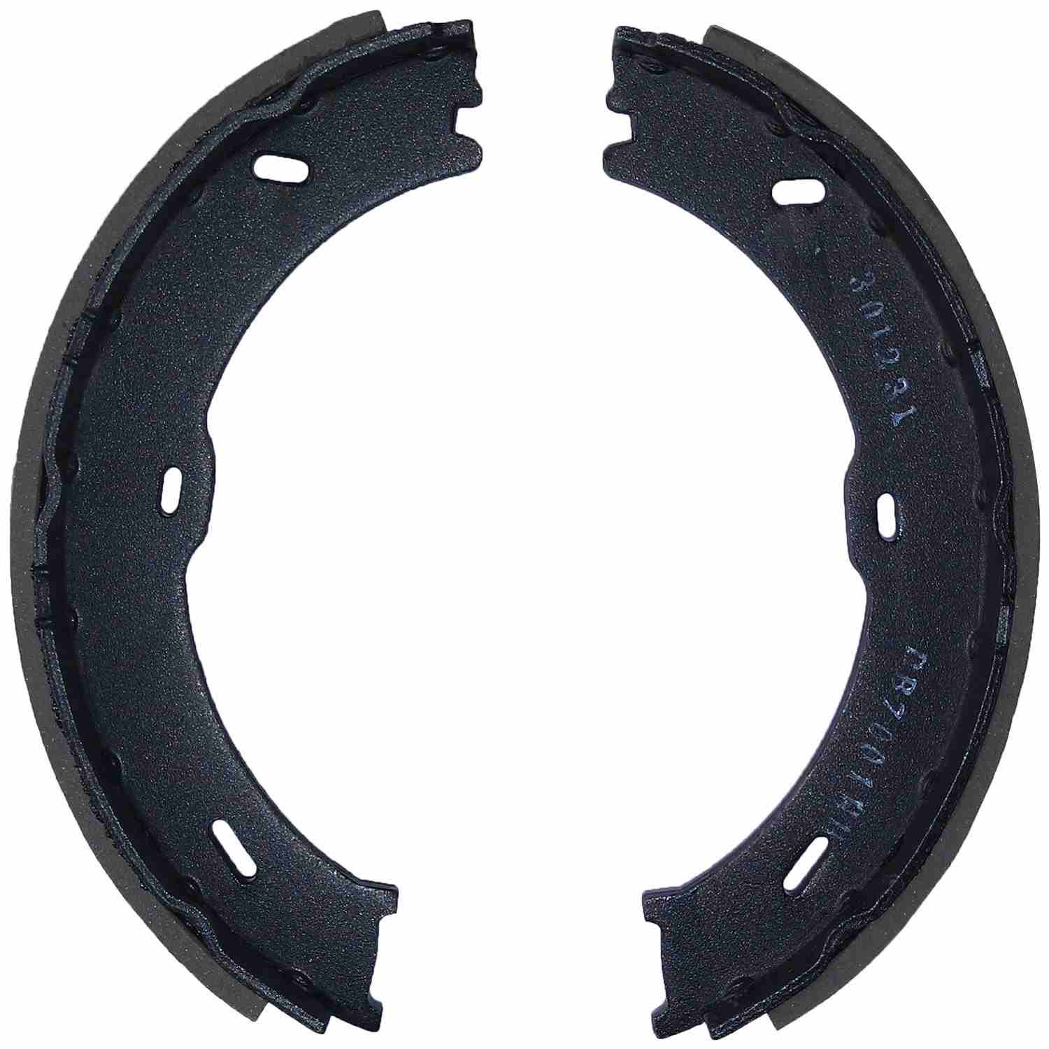 Front View of Rear Parking Brake Shoe BENDIX 938