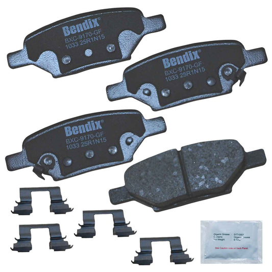 Front View of Rear Disc Brake Pad Set BENDIX CFC1033