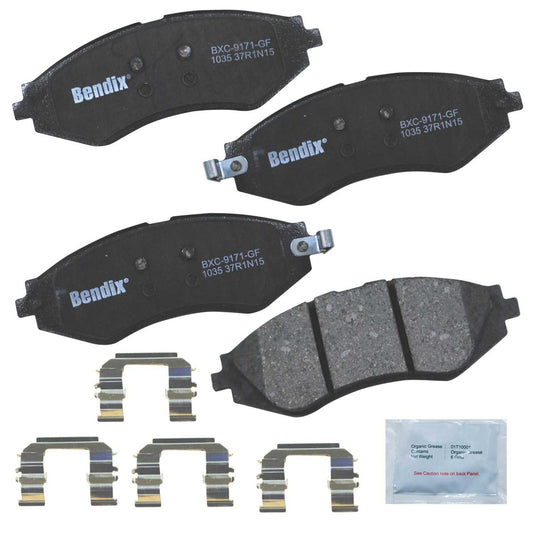 Front View of Front Disc Brake Pad Set BENDIX CFC1035