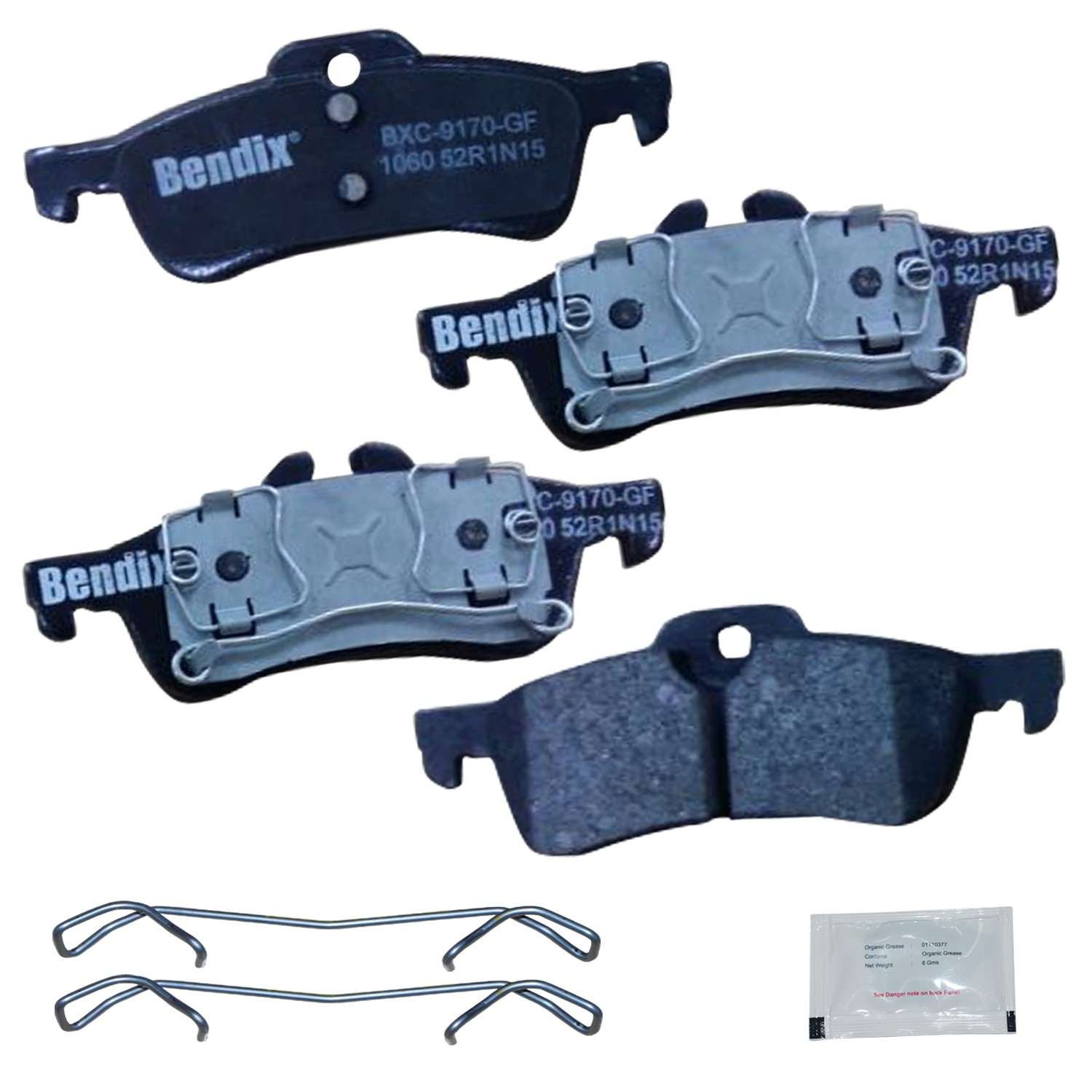 Front View of Rear Disc Brake Pad Set BENDIX CFC1060