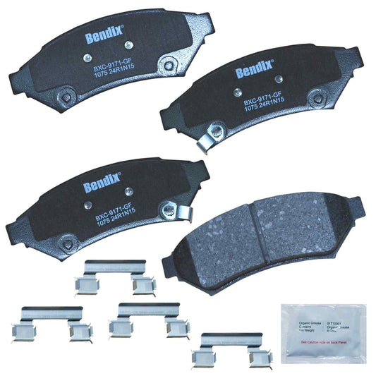 Front View of Front Disc Brake Pad Set BENDIX CFC1075