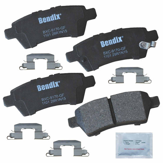 Front View of Rear Disc Brake Pad Set BENDIX CFC1101