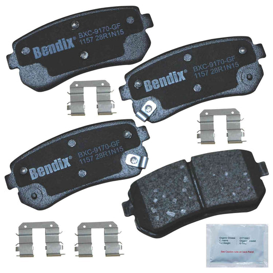 Front View of Rear Disc Brake Pad Set BENDIX CFC1157