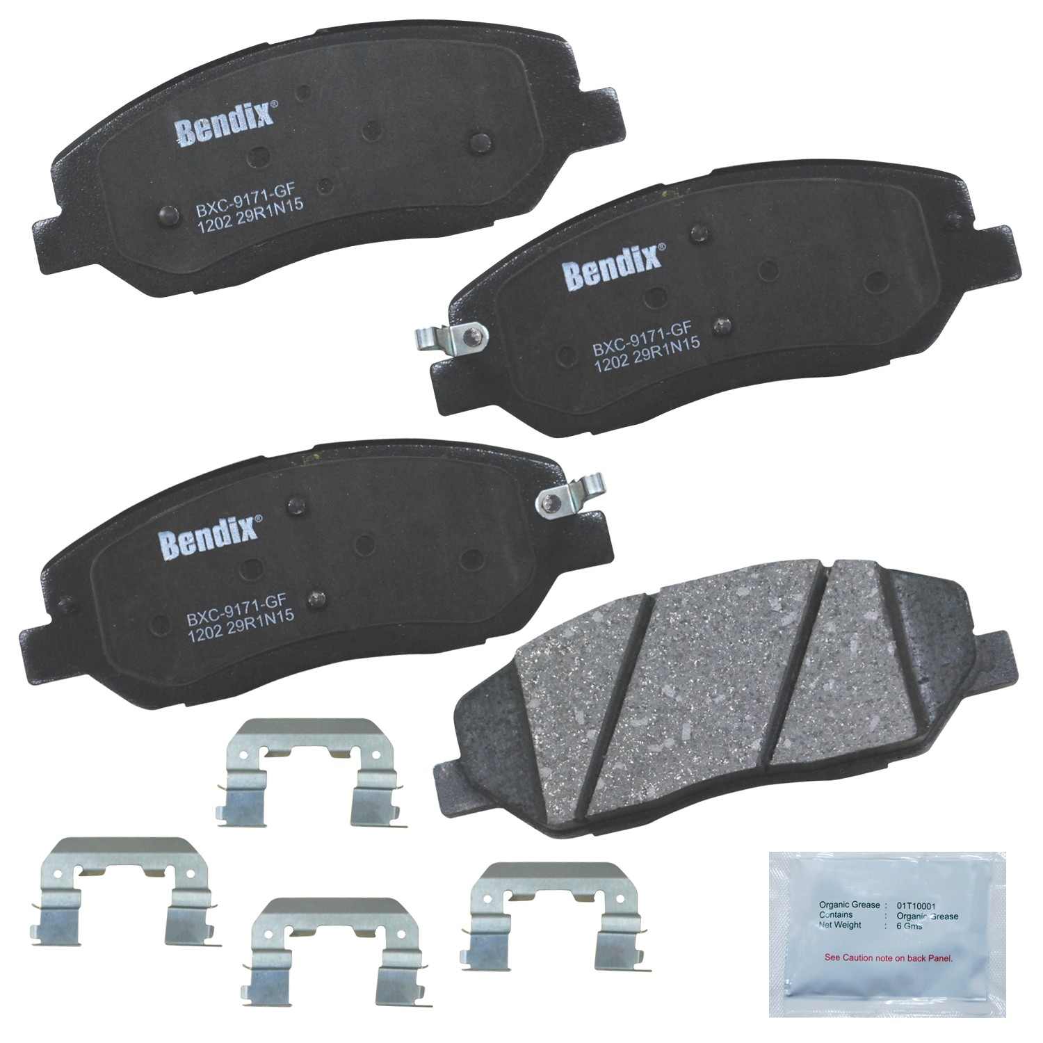 Front View of Front Disc Brake Pad Set BENDIX CFC1202