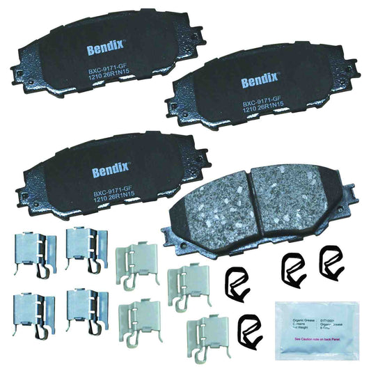 Front View of Front Disc Brake Pad Set BENDIX CFC1210