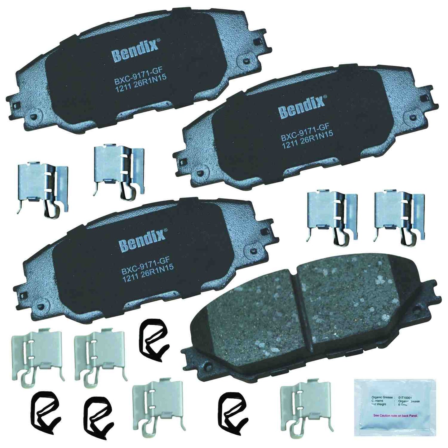 Front View of Front Disc Brake Pad Set BENDIX CFC1211