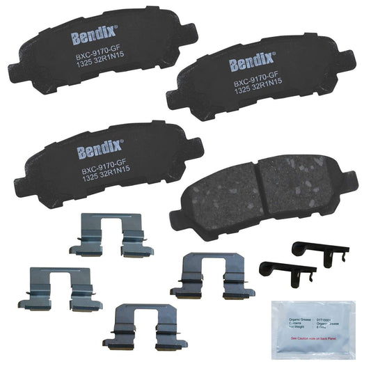 Front View of Rear Disc Brake Pad Set BENDIX CFC1325