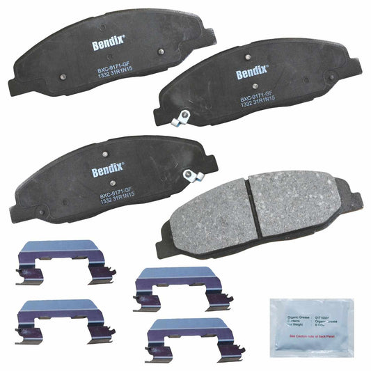 Front View of Front Disc Brake Pad Set BENDIX CFC1332