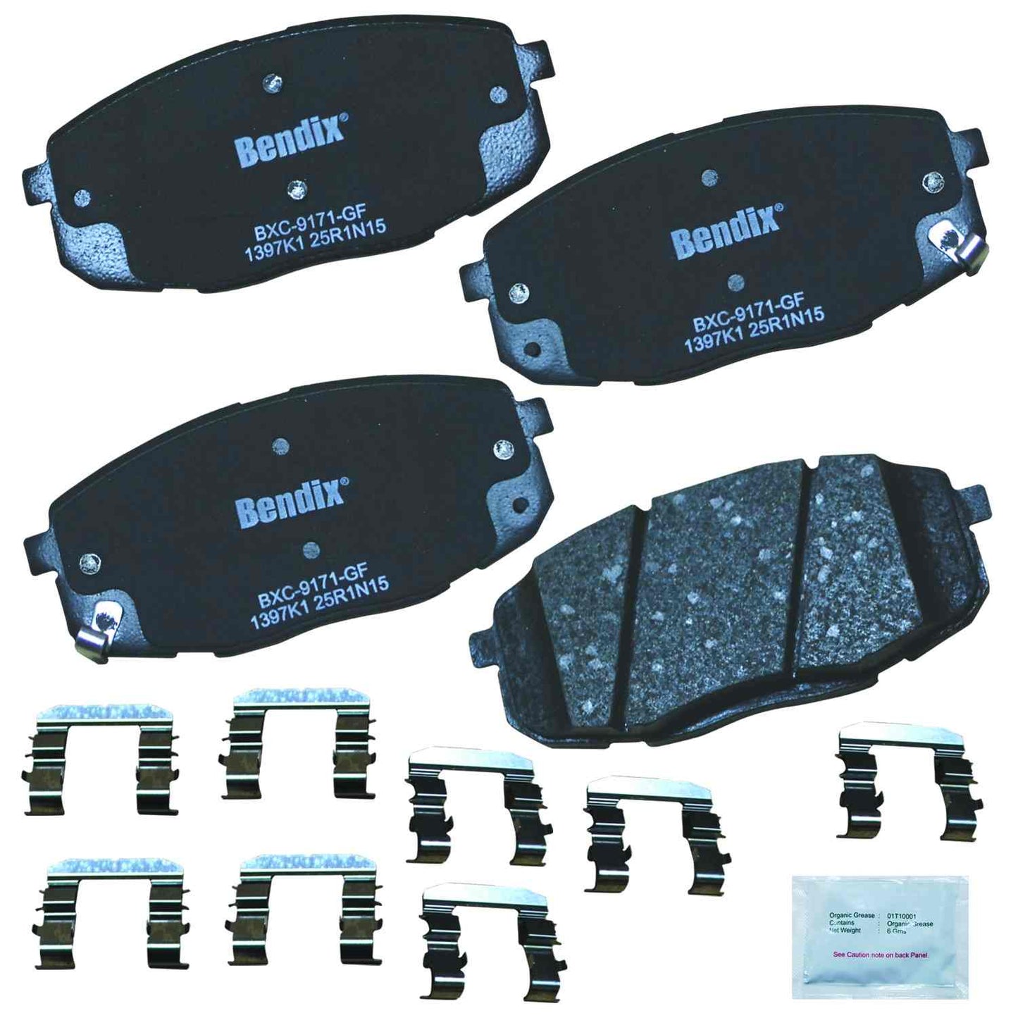 Front View of Front Disc Brake Pad Set BENDIX CFC1397K1