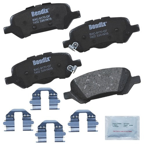 Front View of Rear Disc Brake Pad Set BENDIX CFC1402