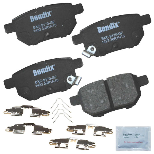 Front View of Rear Disc Brake Pad Set BENDIX CFC1423