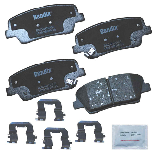 Front View of Rear Disc Brake Pad Set BENDIX CFC1439