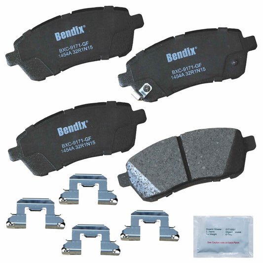 Front View of Front Disc Brake Pad Set BENDIX CFC1454A