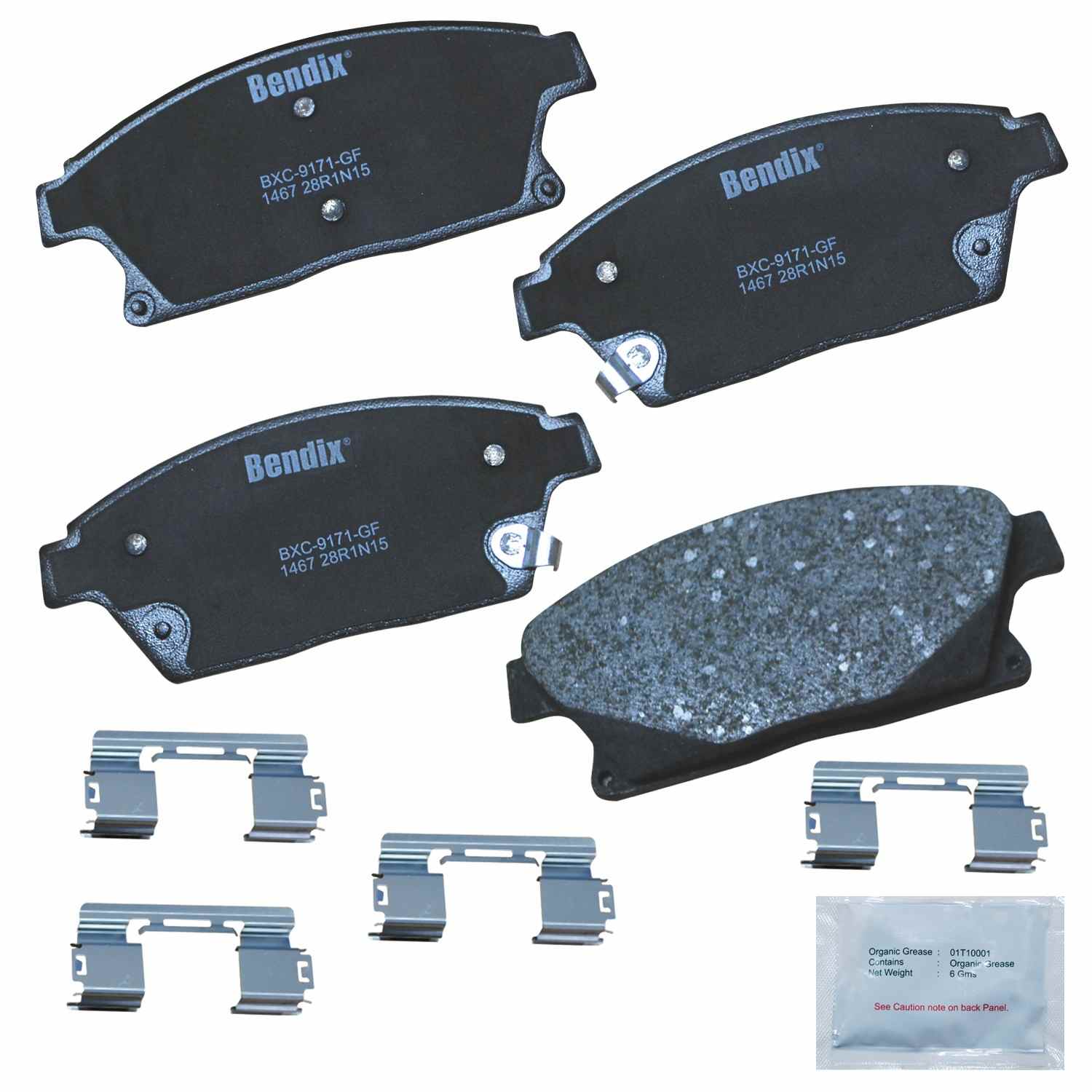 Front View of Front Disc Brake Pad Set BENDIX CFC1467