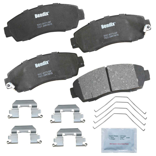 Front View of Front Disc Brake Pad Set BENDIX CFC1521