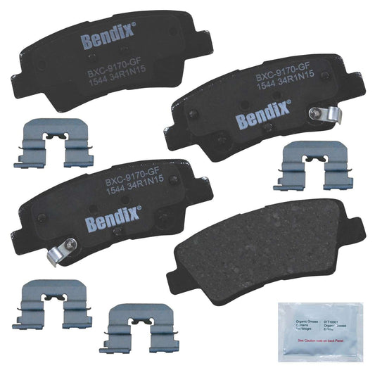 Front View of Rear Disc Brake Pad Set BENDIX CFC1544