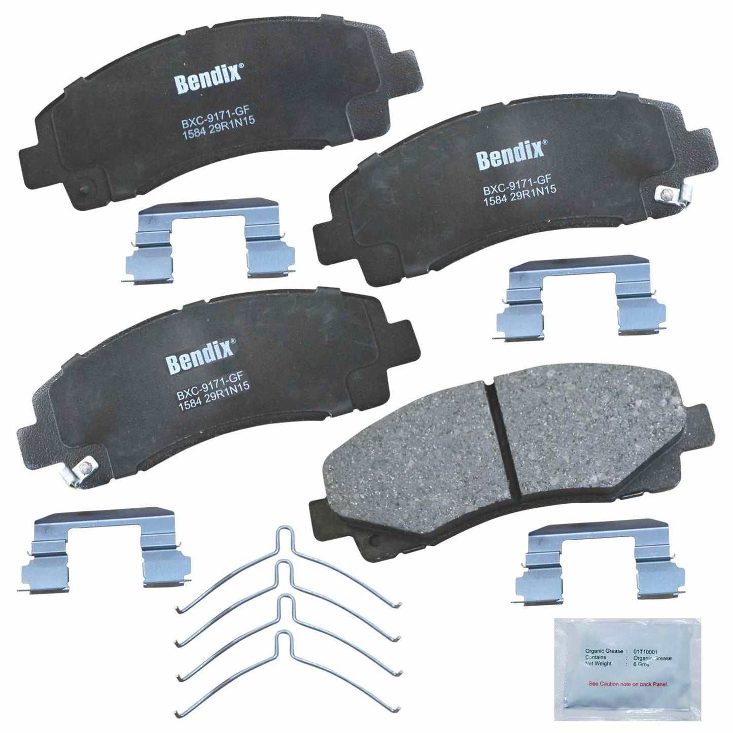 Front View of Front Disc Brake Pad Set BENDIX CFC1584