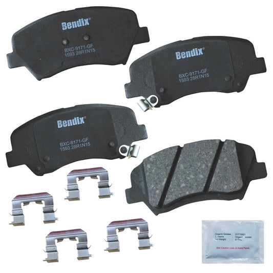 Front View of Front Disc Brake Pad Set BENDIX CFC1593